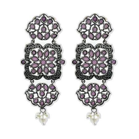 Oxidized Brass Dangler - A fusion design beautifully with both ethnic and western attire for Women’s n Girls