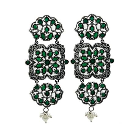 Oxidized Brass Dangler - A fusion design beautifully with both ethnic and western attire for Women’s n Girls