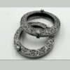 Single Piece of Silver Replica Rajwadi Sahiba Openable Bracelet & Kada, Oxidised Hand-Cuff Tribal Bangle, Traditional and Antique finish - Image 3
