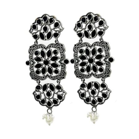 Oxidized Brass Dangler - A fusion design beautifully with both ethnic and western attire for Women’s n Girls