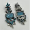 Monalisa Stone Peacock Earrings - Oxidized Finish, Brass, Silver Replica, Exquisite Oxidised Peacock Earring - Image 3