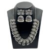 Antique Black Oxidised Flower Petal Necklace Set | Manga Malai Design antique Mango Haram design Jewelry - Image 2