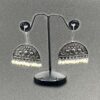 Smart N Perfect for Office & College Wear Elegant Brass Butterfly and Flower Oxidised Drop Earrings for Women | Auspicious Jewelry - Image 4