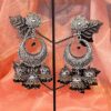 Traditional Chandbali Statement Oxidized Ethnic Dangler Designer Jhumki Available in 6 Vibrant Colors - Image 2