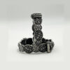 Single Piece of Silver Replica Rajwadi Sahiba Openable Bracelet & Kada, Oxidised Hand-Cuff Tribal Bangle, Traditional and Antique finish - Image 3