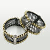 Single Piece of Silver Replica Rajwadi Sahiba Openable Bracelet & Kada, Oxidised Hand-Cuff Tribal Bangle, Traditional and Antique finish - Image 4