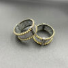 Single Piece of Silver Replica Rajwadi Sahiba Openable Bracelet & Kada, Oxidised Hand-Cuff Tribal Bangle, Traditional and Antique finish - Image 3