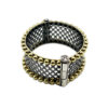 Single Piece of Silver Replica Rajwadi Sahiba Openable Bracelet & Kada, Oxidised Hand-Cuff Tribal Bangle, Traditional and Antique finish