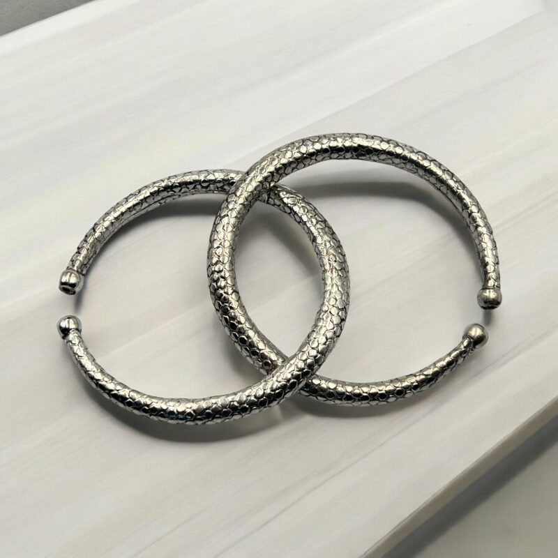THE STYLE COURTYARD Oxidized Toe Kada/Anklet Kada/Leg Kada – Traditional Rajasthani Jewelry, Kada Payal - Image 2