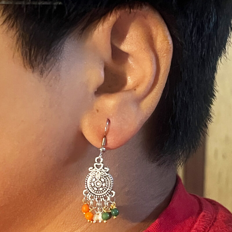 Oxidised & Gold Earrings with Maang Tikka Combo Set of Multiple Floral & Ethnic Designs - Image 3
